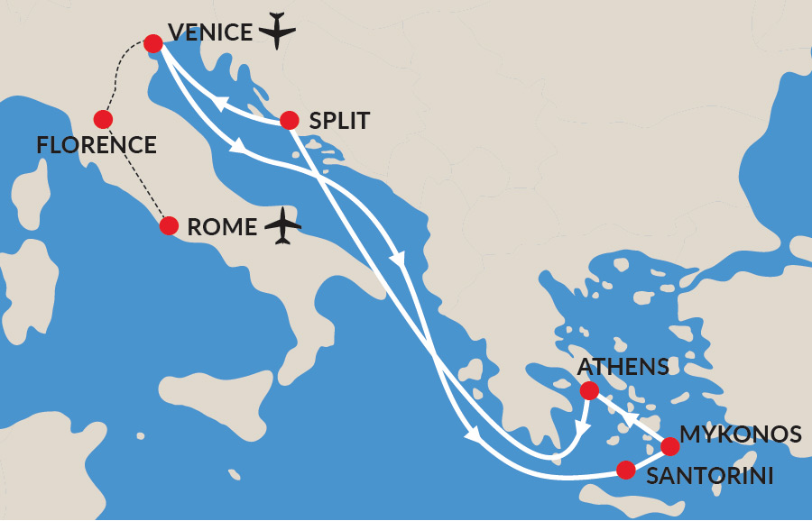 Best of Italy, Greece and Croatia Cruise Offers