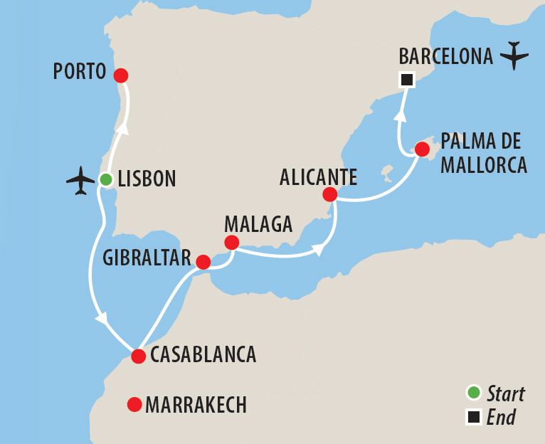 2025 Best of Spain, Portugal and Morocco Cruise Offers Value Holiday